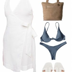 Zaful Slate Blue Bikini NWT size L